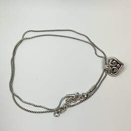 Designer Brighton Silver-Tone Crystal Stone Swirl Heart Pendant Necklace alternative image