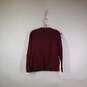 Mens Knitted Long Sleeve V-Neck Pullover Sweater Size Medium image number 2