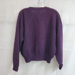 Pendleton Purple Wool Knit Button Up Cardigan Size L alternative image