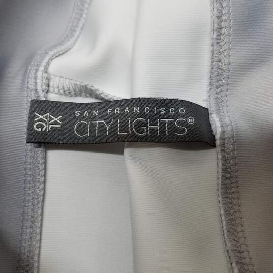 San Francisco City Lights XL Polyester Spandex Gray & White Wmn's Pants image number 4