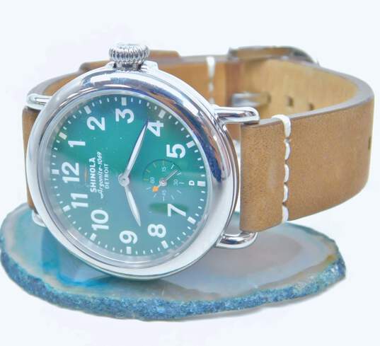 Shinola S0100300749 Detroit Stainless Steel Green Dial Sapphire Crystal Watch 57.1g image number 1