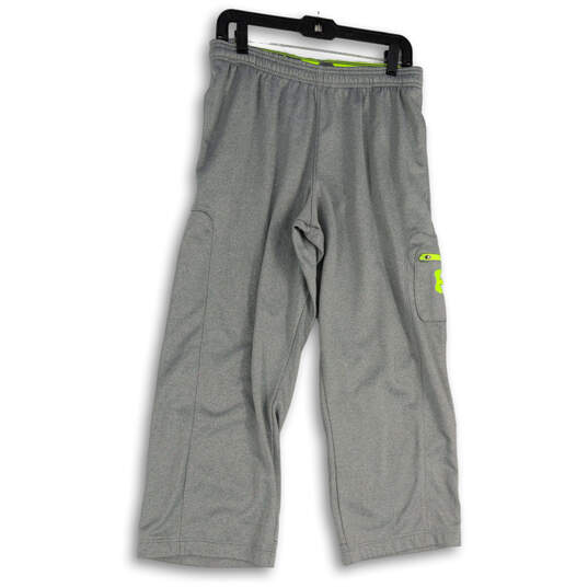 Womens Gray Elastic Waist Pockets Straight Leg Pull-On Sweatpants Size Medium image number 1