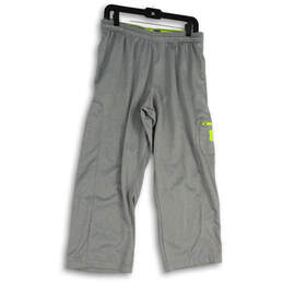 Womens Gray Elastic Waist Pockets Straight Leg Pull-On Sweatpants Size Medium