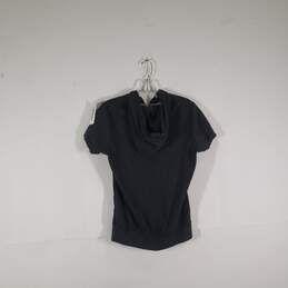 Womens Kangaroo Pocket Short Sleeve Drawstring Full-Zip Hoodie Size Large alternative image