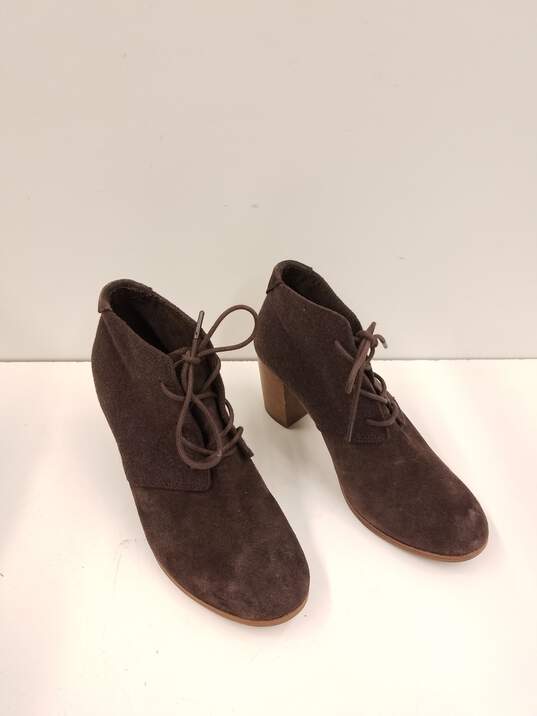 Toms Shoes Lunata Suede Ankle Boots Dark Brown 9 image number 3