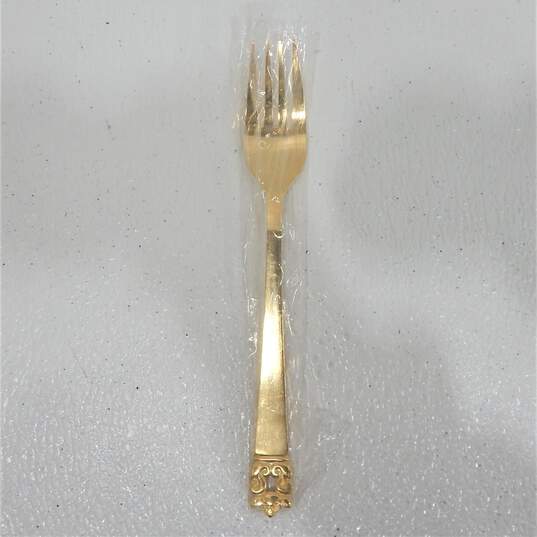 STANLEY ROBERTS Gold Plated Stainless Flatware 6 Pieces GOLDEN ROGET IOB image number 7