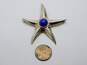 Tiffany & Co 925 & 18K Gold Accented Lapis Lazuli Cabochon Sea Star Brooch 10.9g image number 5