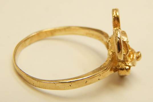 10K Yellow Gold Mouse Character Ring 2.0g image number 4