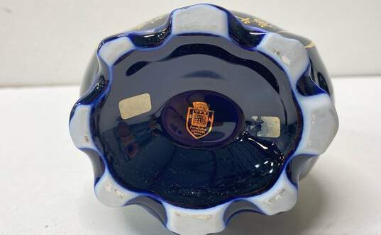 Limoges France Cobalt and Gold 9 inch Tall Decorative Porcelain Table Top Vase image number 6