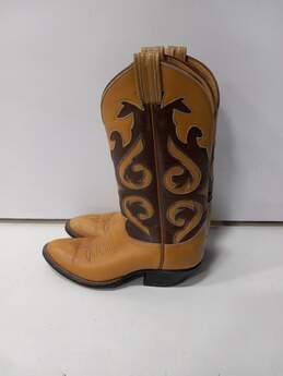 Tony Lama Tan/Brown Women's Western Boots Size 9.5 alternative image