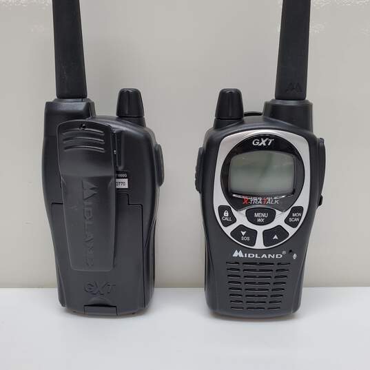 Pair of Midland X-tra Talk GXT1000G w/Charging base & Car Power Adaptor UNTESTED image number 5