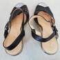 Cole Haan Black Leather Ankle Strap Espadrille Wedge Heels Women Sz 9.5B image number 4