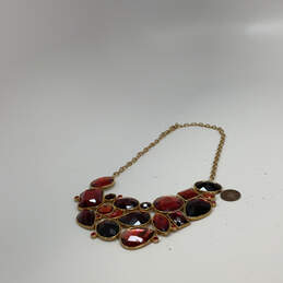 Designer Joan Rivers Gold-Tone Chain Crystal Cut Stone Statement Necklace alternative image