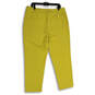 Womens Yellow Flat Front Welt Pockets Straight Leg Ankle Pants Size 2.5 image number 2