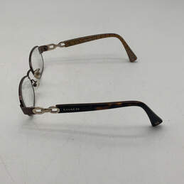 Coach HC5054-9187 Faina Satin Brown Tortoise Rectangular Metal Eyeglasses alternative image