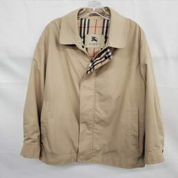 Burberry Men's 'Jared' Beige Zip Up Bomber Jacket Size M