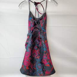 Urban Outfitters Electric Heart Strappy Floral Back Mini Dress Women's Size SP alternative image