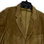 NWT Mens Brown Long Sleeve Notch Lapel Pockets Three Button Blazer Size L image number 3