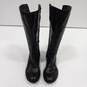 Born Leather Black Tall Side Zip Boots Size 9 image number 3