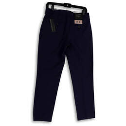 NWT Womens Blue Flat Front Slash Pocket Slim-Fit Straight Leg Dress Pants 2 alternative image
