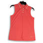NWT Womens Pink Dri-Fit Stretch Sleeveless Button Front Polo Shirt Size 5 image number 1