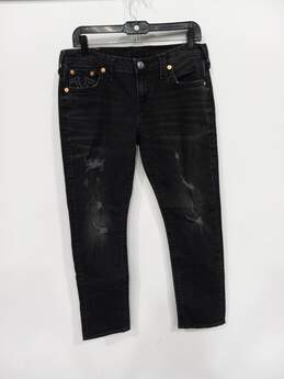 True Religion Boyfriend Style Black Jeans Size 28