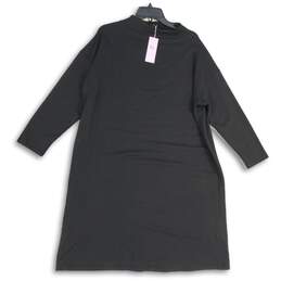 NWT Eileen Fisher Womens Black 3/4 Sleeve Knee Length Shift Dress Size Large