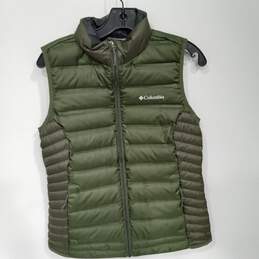 columbia Men's Green Pufferpol Vest Size S