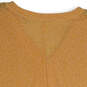 NWT Womens Orange Striped Sleeveless V-Neck Blouse Top Size Large image number 4