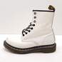 Dr. Martens 11821 White Leather Combat Boots Women's Size 7 image number 1