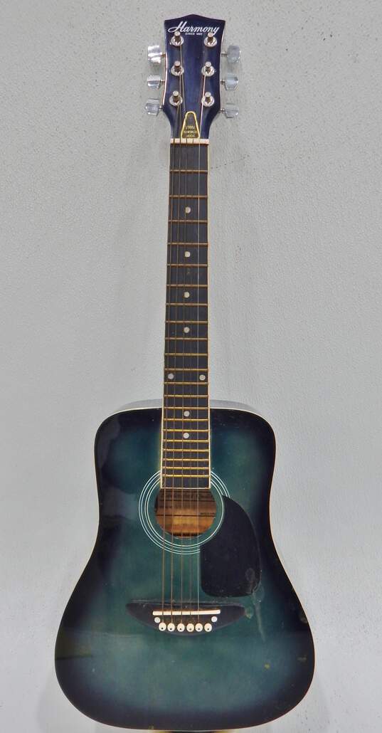 Harmony Brand 01217 Model 1/4 Size Blue Acoustic Guitar image number 1