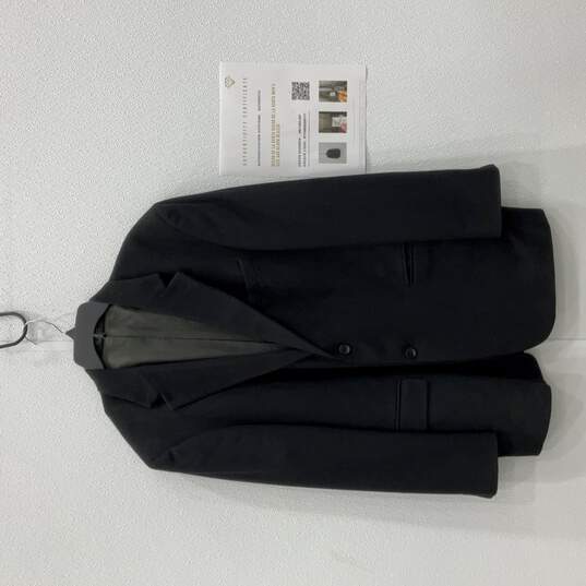 Oscar De La Renta Mens Black Single Breasted Two-Button Blazer 44R w/ COA image number 1