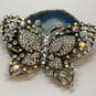 Designer Kirks Folly Gold-Tone Crystal Stone Modern Butterfly Brooch Pin image number 1