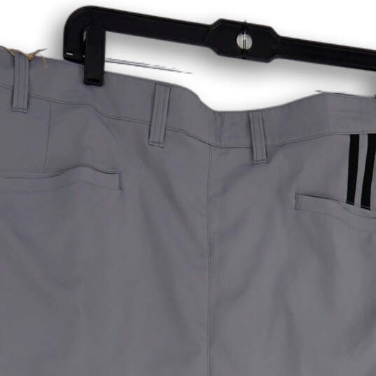 NWT Mens Gray Flat Front Pockets Regular Fit Chino Shorts Size 52 image number 4