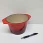 Lecreuset Approx. 4.5 In. Cast Iron Bowl Pot Dual Handled Untested P/R image number 1
