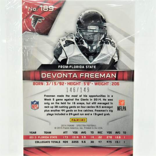 2014 Devonta Freeman Panini Spectra Rookie /149 Atlanta Falcons image number 3