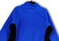 Mens Black Blue Mock Neck Pockets Long Sleeve Full-Zip Sweater Size XL image number 4