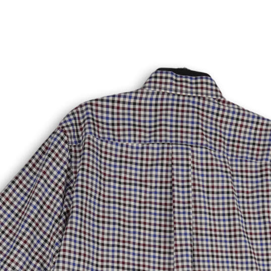 Mens Multicolor Gingham Long Sleeve Spread Collar Button-Up Shirt Size M image number 4