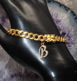 24K Yellow Gold Diamond Chain Link Bracelet 33.7g alternative image