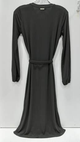 Michael Kors Black Long Sleeve Zip Up And Tie Dress Size XS NWT alternative image