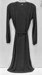 Michael Kors Black Long Sleeve Zip Up And Tie Dress Size XS NWT image number 2