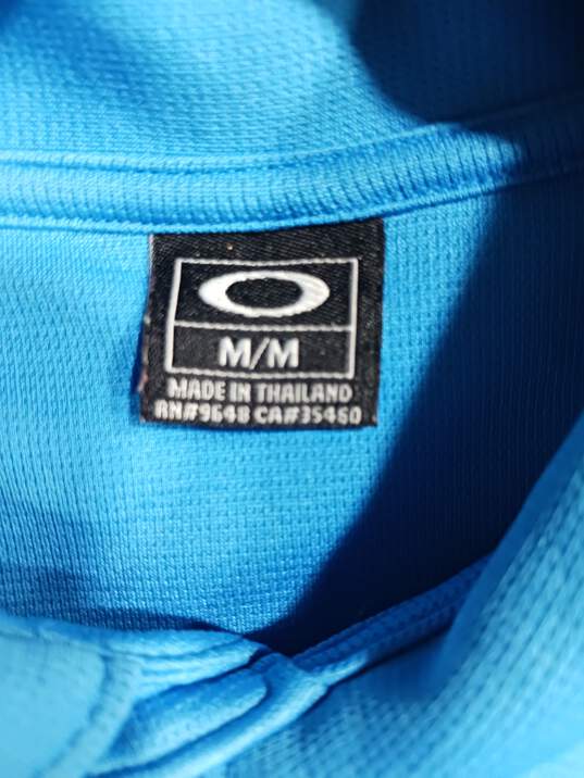 Men's Oakley Blue Golf Polo Shirt Size M image number 3