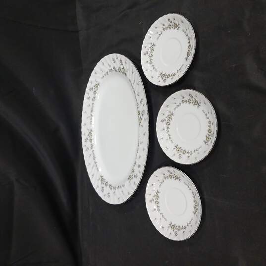 Style House Picardy China Set Platter 3 Saucers image number 1