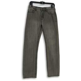 Buffalo Womens Gray Denim 5-Pocket Design Straight Leg Jeans Size 16