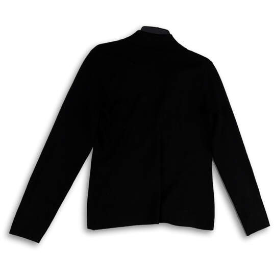 NWT Womens Black Long Sleeve Notch Lapel Three Button Blazer Size Large image number 2