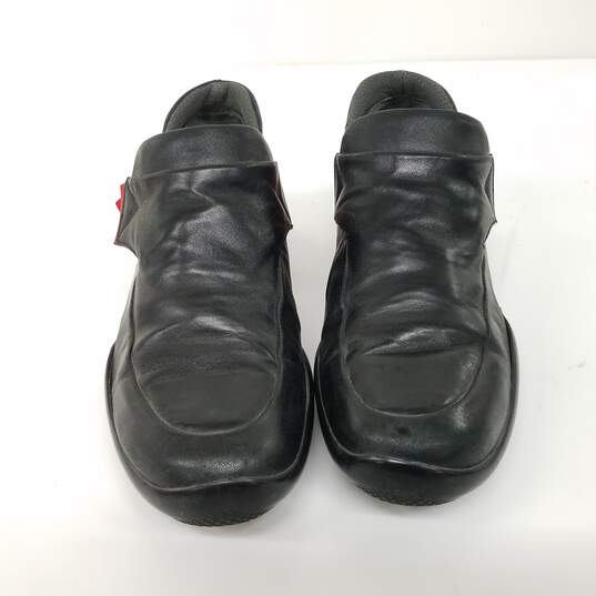 Buy the Prada Sport Black Leather Colorblock Slip On Shoes Women's Size ...