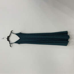 NWT Womens Blue Striped V-Neck Sleeveless Pullover Maxi Dress Size Small alternative image