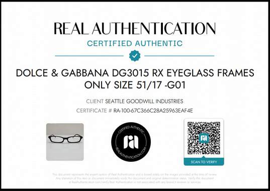 Dolce & Gabbana DG3015 RX Eyeglass Frames Only AUTHENTICATED image number 6