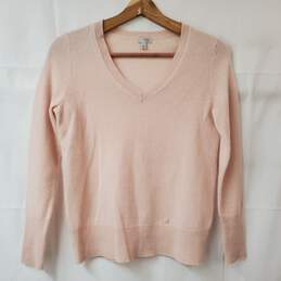 Halogen Cashmere VNeck Pink Pullover Sweater Women's Petite S