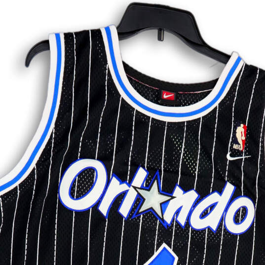 ADIDAS NBA Orlando Magic Shorts Black Pin Stripe Size Large